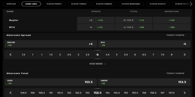 How to read lines reading total betting